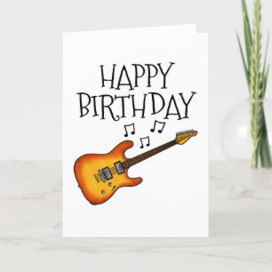De Remerciements Guitare électrique Carte d'anniversaire Musicien g