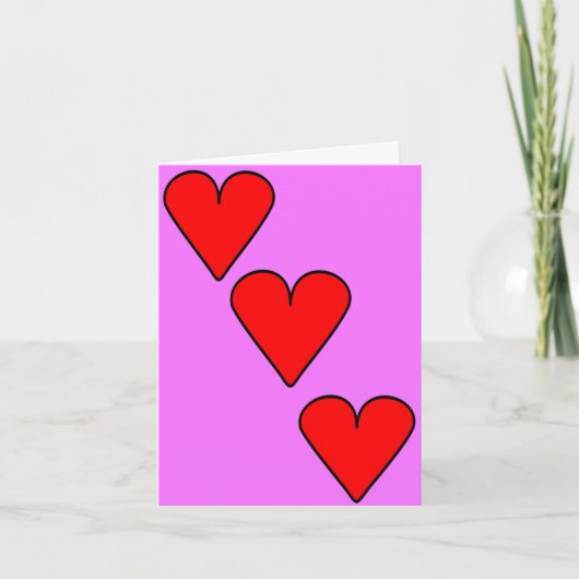 De Remerciements Heart Steps Carte Saint-Valentin (Devant)