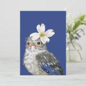 De Remerciements Helen la carte à plat bébé bleu (Debout devant)