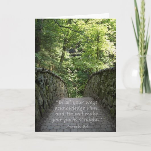 De Remerciements Inspiré (Prov. 3 : 6) carte (Devant)