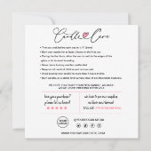 De Remerciements Instructions pour le service aux bougies et Carte  (Dos)