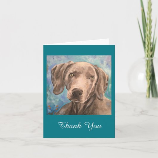 De Remerciements "Jaeger" - Weimaraner Carte pour notes (Devant)
