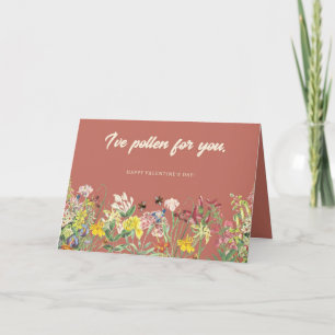 De Remerciements J'ai du pollen pour toi Carte Saint Valentin