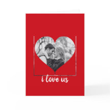 Je Nous Aime Coeur Photo Greeting Carte pliée