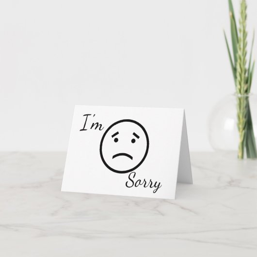 De Remerciements Je suis Désolé ... Carte d'anniversaire (Devant)