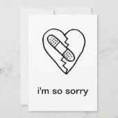 De Remerciements je suis désolé pour la carte (Devant)