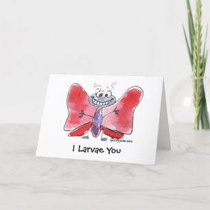 De Remerciements Je T'apprends la carte Valentines pliée papillon