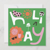 De Remerciements JE VAIS EN VACANCES Carte à billet plat (Devant)