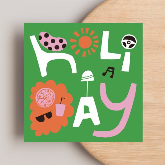 De Remerciements JE VAIS EN VACANCES Carte à billet plat