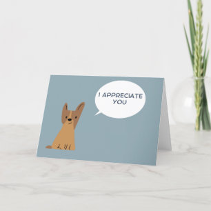 De Remerciements Je Vous Apprécie Carte Chien