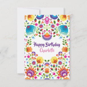De Remerciements Jovely Folklore Bonne carte d'anniversaire