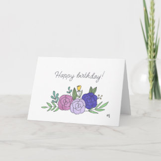 De Remerciements Joyeuse carte Fleurs d'anniversaire 2
