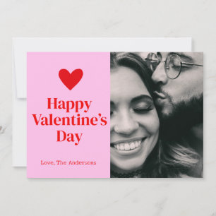 De Remerciements Joyeuse Saint-Valentin Carte Photo Cœur Rose Rouge