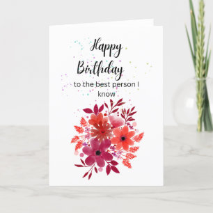 De Remerciements Joyeux anniversaire - carte blanche