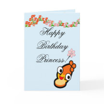 Joyeux Anniversaire Carte Princesse Visage Mignon