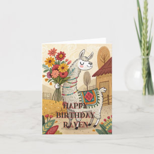 De Remerciements Joyeux anniversaire jolie carte alpaga alpaga llam
