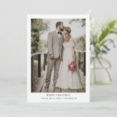 De Remerciements Joyeux Noël tout simplement moderne | CARTE PHOTO  (Debout devant)