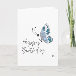 De Remerciements Joyeux papillon d'anniversaire - simple - carte