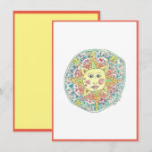 De Remerciements Joyeux soleil - Carte à note plate (Devant / Derrière)