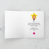 De Remerciements KARAOKE STAR Carte d'anniversaire pour fille (Intérieur)