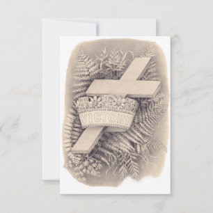 De Remerciements La Croix et la Couronne Carte Sainte Noir et Blanc