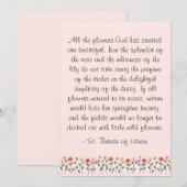 De Remerciements La Petite Carte Fleur (Devant / Derrière)