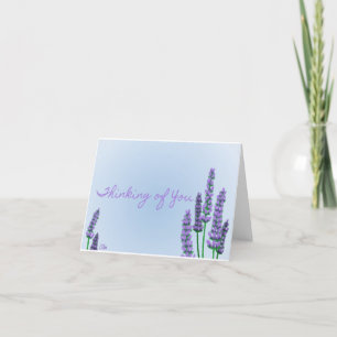 De Remerciements Lavender penser à votre carte