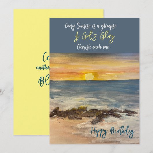 De Remerciements Le Carte pour notes Jetty Birthday (Devant / Derrière)