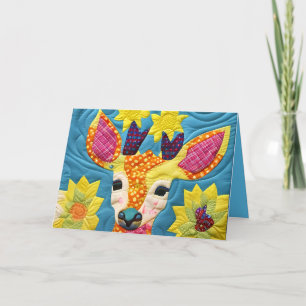 De Remerciements Little Deer Quilt Comme Design Carte Anniversaire