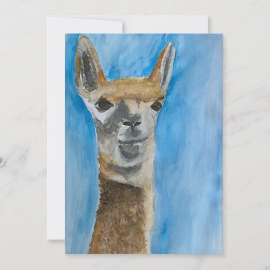 De Remerciements Llama carte pour notes (Devant)