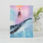 De Remerciements Lumière pour les baleines : Carte pour notes (Debout devant)