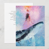 De Remerciements Lumière pour les baleines : Carte pour notes (Devant / Derrière)