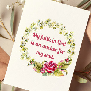 De Remerciements Ma Foi En Dieu Est Une Carte D'Affirmation Ancre