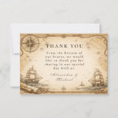 De Remerciements Mariage Carte Marine Antique (Devant)