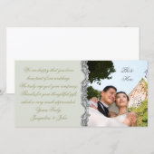 DE REMERCIEMENTS MARIAGE ~ CARTE PHOTO (Devant / Derrière)