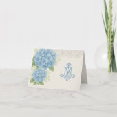 De Remerciements Marian Blue Hydrangea et Carte pour notes catholiq (Devant)