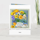 De Remerciements MARIGOLD POSY ~ Carte d'amitié (Dos)