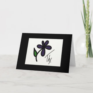 De Remerciements Masculine Carte Thx - Eggplant