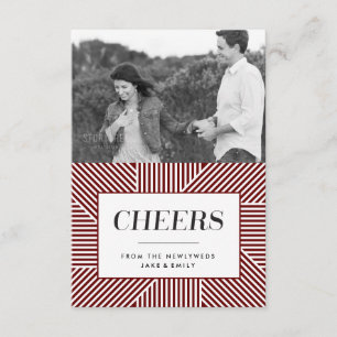 De Remerciements Mini Bold Holiday Fiançailles, Red Carte photo