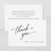 De Remerciements Moderne Simple amusant Décontracté Mariage Carte d (Devant / Derrière)