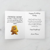 De Remerciements Monster Mayhem...Chuckle Chimp Carte d'anniversair (Intérieur)