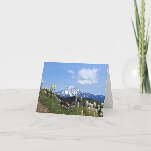 De Remerciements Mt. Jefferson blanc 4x6 carte pour notes. (Devant)