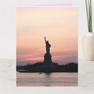 DE REMERCIEMENTS NEW YORK STATUE LIBERTY ANNIVERSAIRE GRANDE CARTE 