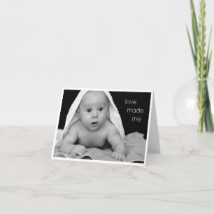 De Remerciements Nouvelle carte bébé