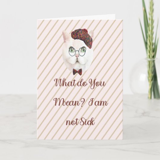 De Remerciements Obtenez une carte pour Chat qui pense qu'il n'est  (Devant)