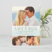 De Remerciements Ocean Vibes Enregistrer La Carte Date (Debout devant)