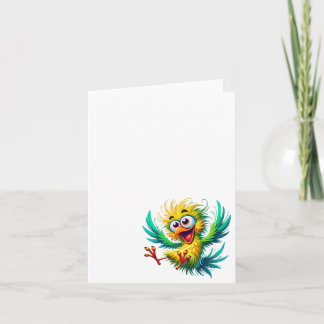De Remerciements Oiseau drôle fou, Merci, Carte #13