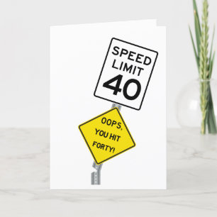 De Remerciements Oops You Hit 40 drôle 40e anniversaire carte