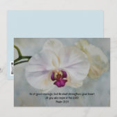 De Remerciements Orchidée Bible Verse Flat Note Carte (Devant / Derrière)