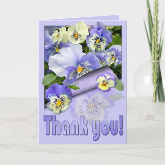 De Remerciements PANSY PASTEL ~ Merci!" ~ Carte (Devant)